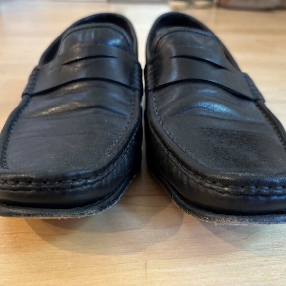 A. Testoni Black Leafer Loafers Mens size 10.5 main image 5